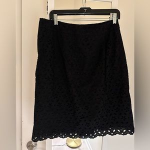 Talbots EUC size 12P cotton overlay skirt